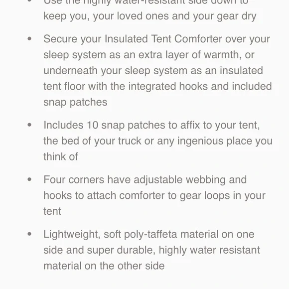 Blue Insulated Tent Comforter - Picture 8 of 8